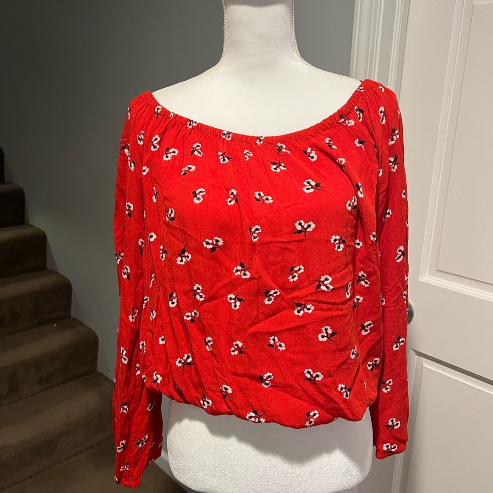 Billabong Red Boho blouse (from ELLIES CLOSET)